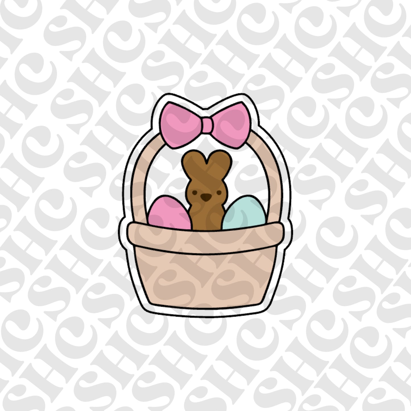 DONE TO ORDER: Easter Basket Cookie Cutter/Fondant Stamp/Embosser