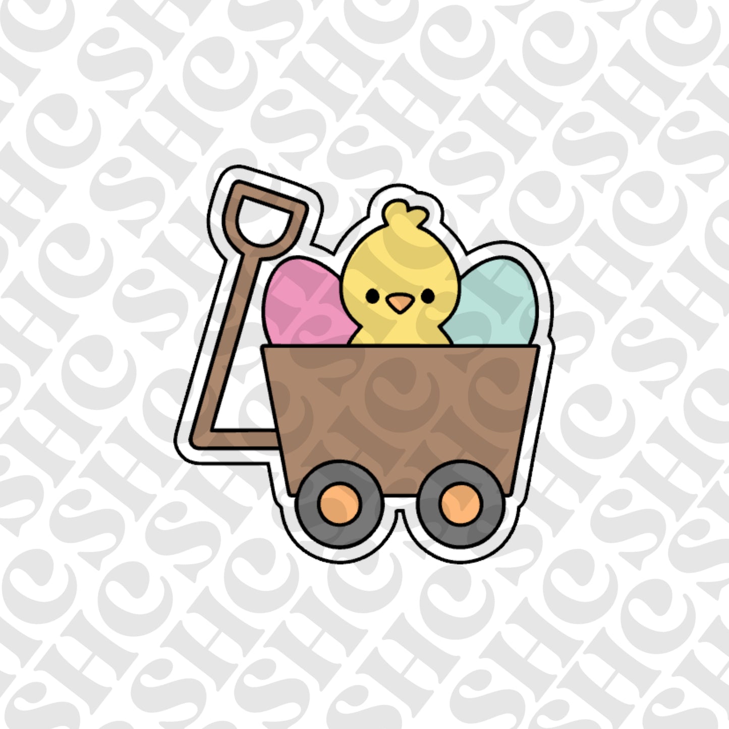 DONE TO ORDER: Easter Wagon Cookie Cutter/Fondant Stamp/Embosser