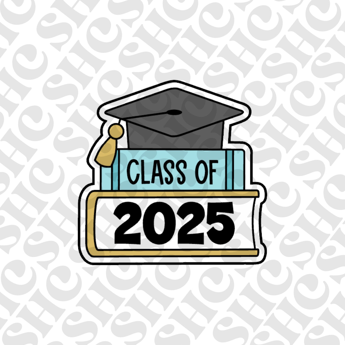 DONE TO ORDER: Graduation Bookstack Cookie Cutter/Fondant Stamp/Embosser