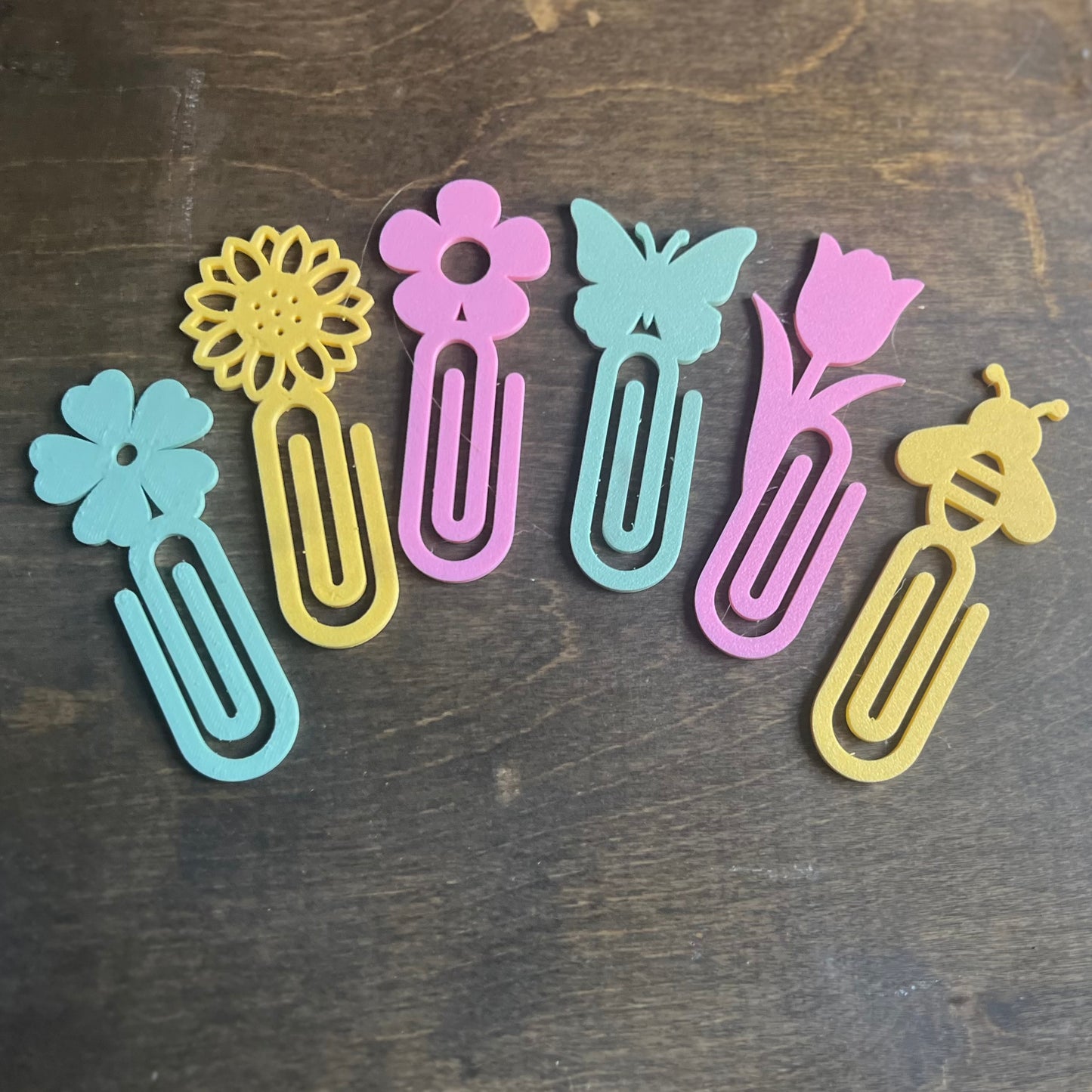 3D Printed Spring Bookmark Bundle - Flowers, Butterfly, Bee & More – Seasonal Stationery for Spring Gifts, Easter, and Office Organization