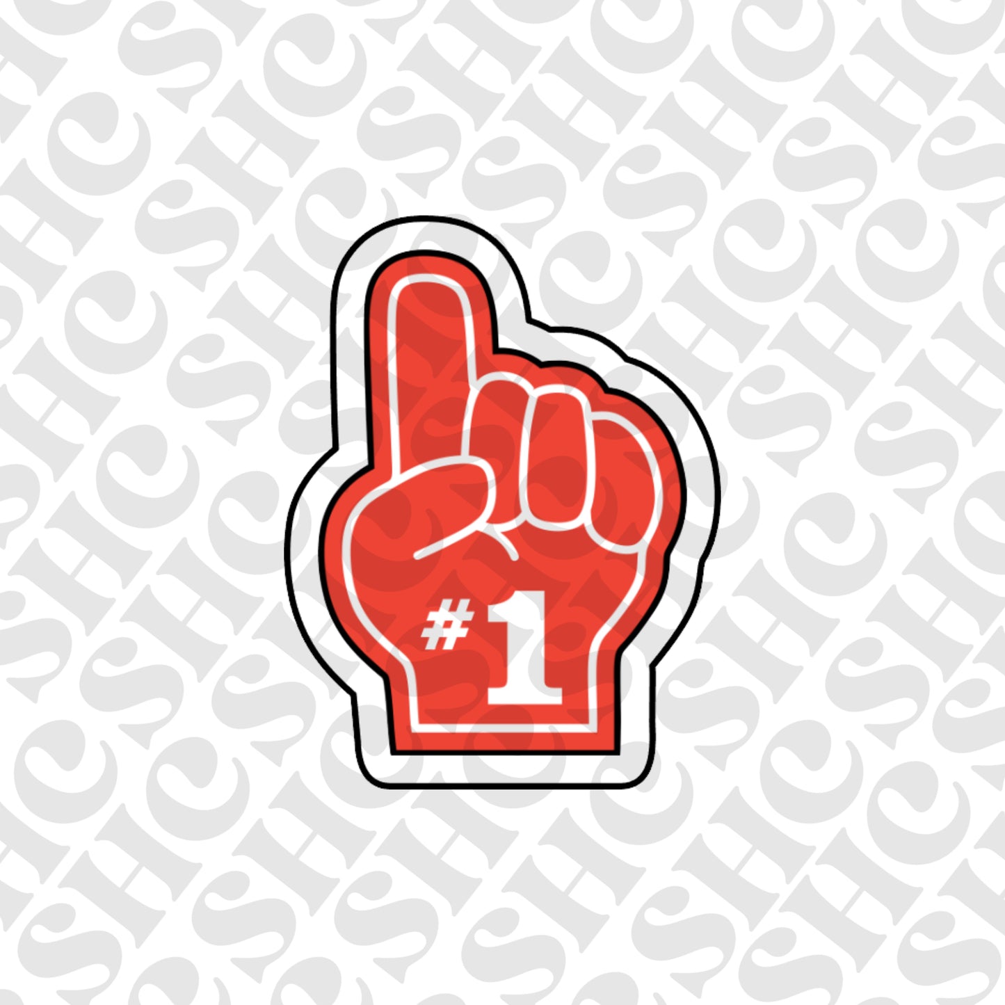 DONE TO ORDER: #1 Foam Finger Cookie Cutter/Fondant Stamp/Embosser - SHCreations