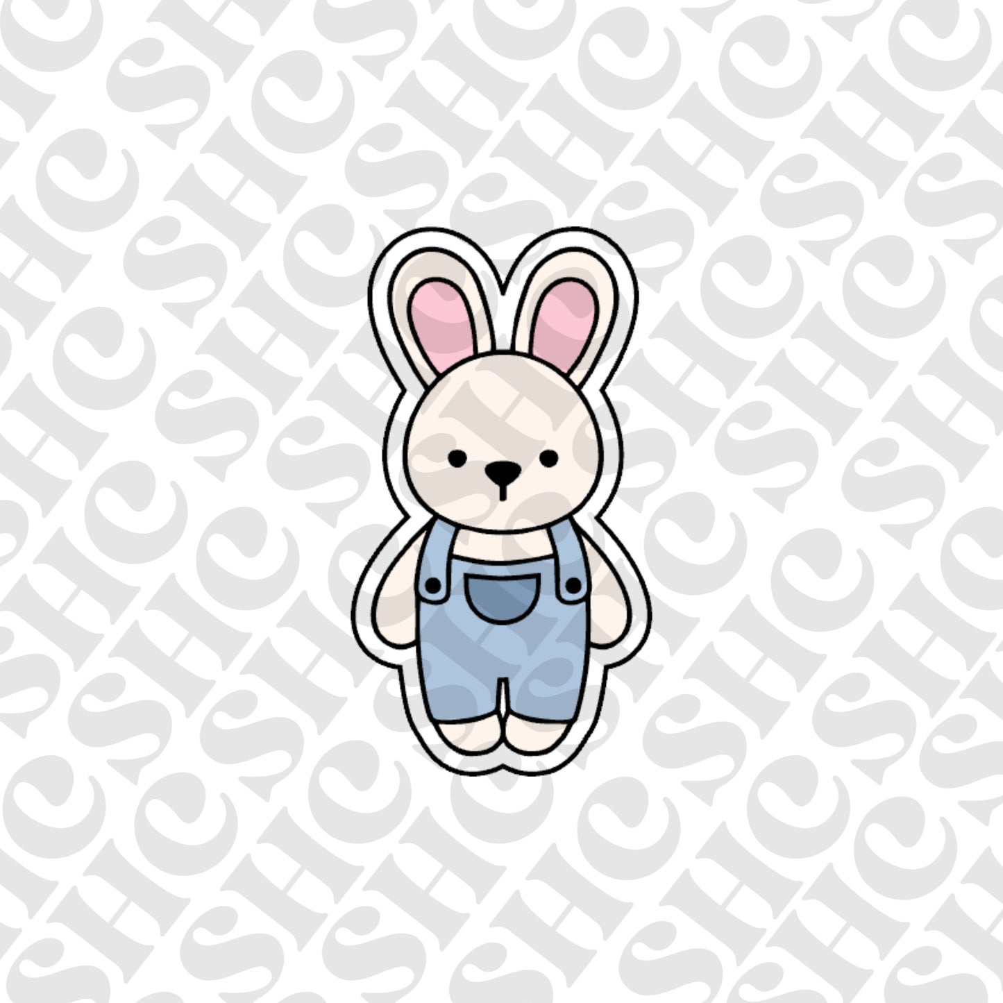 DONE TO ORDER: Boy Bunny Cookie Cutter/Fondant Stamp/Embosser - SHCreations