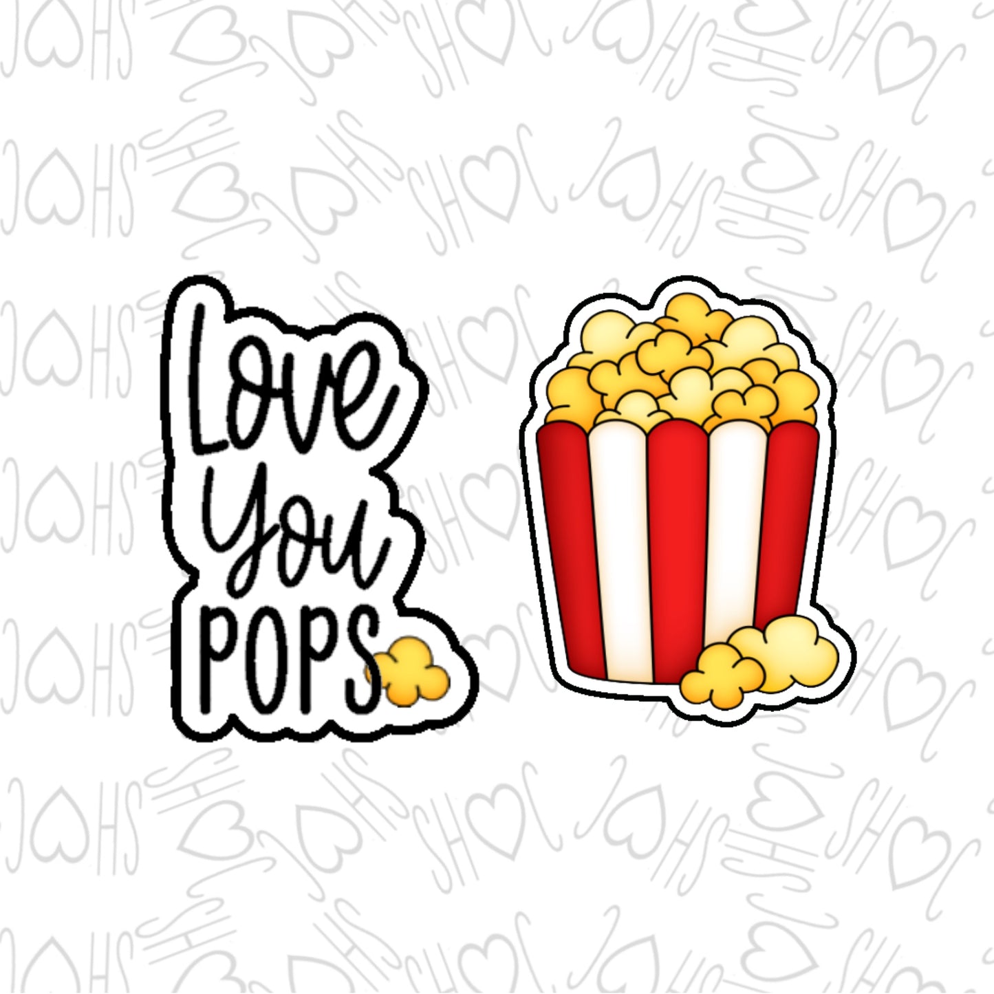 DONE TO ORDER: Love You Pops Cookie Cutter/Fondant Stamp - SHCreations