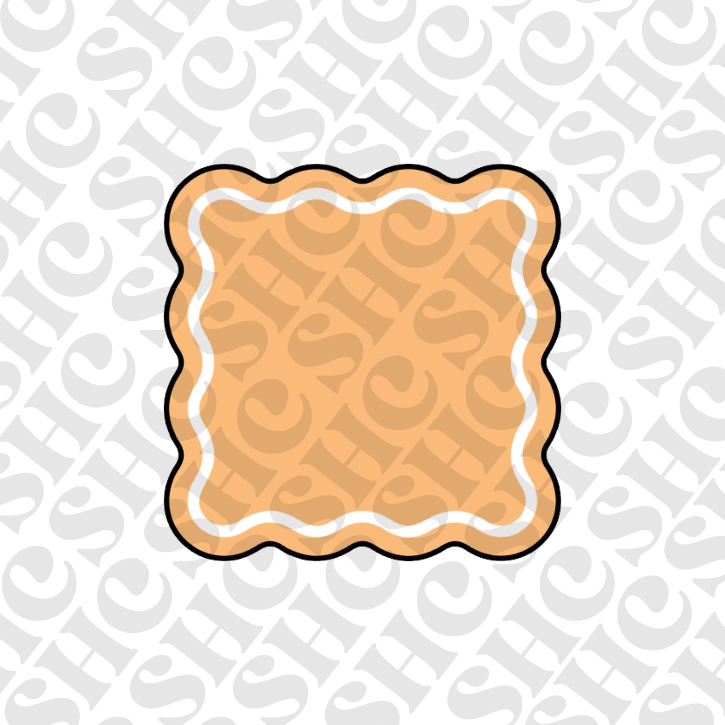 DONE TO ORDER: Wavy Border 1 Cookie Cutter + Fondant Embosser - SHCreations