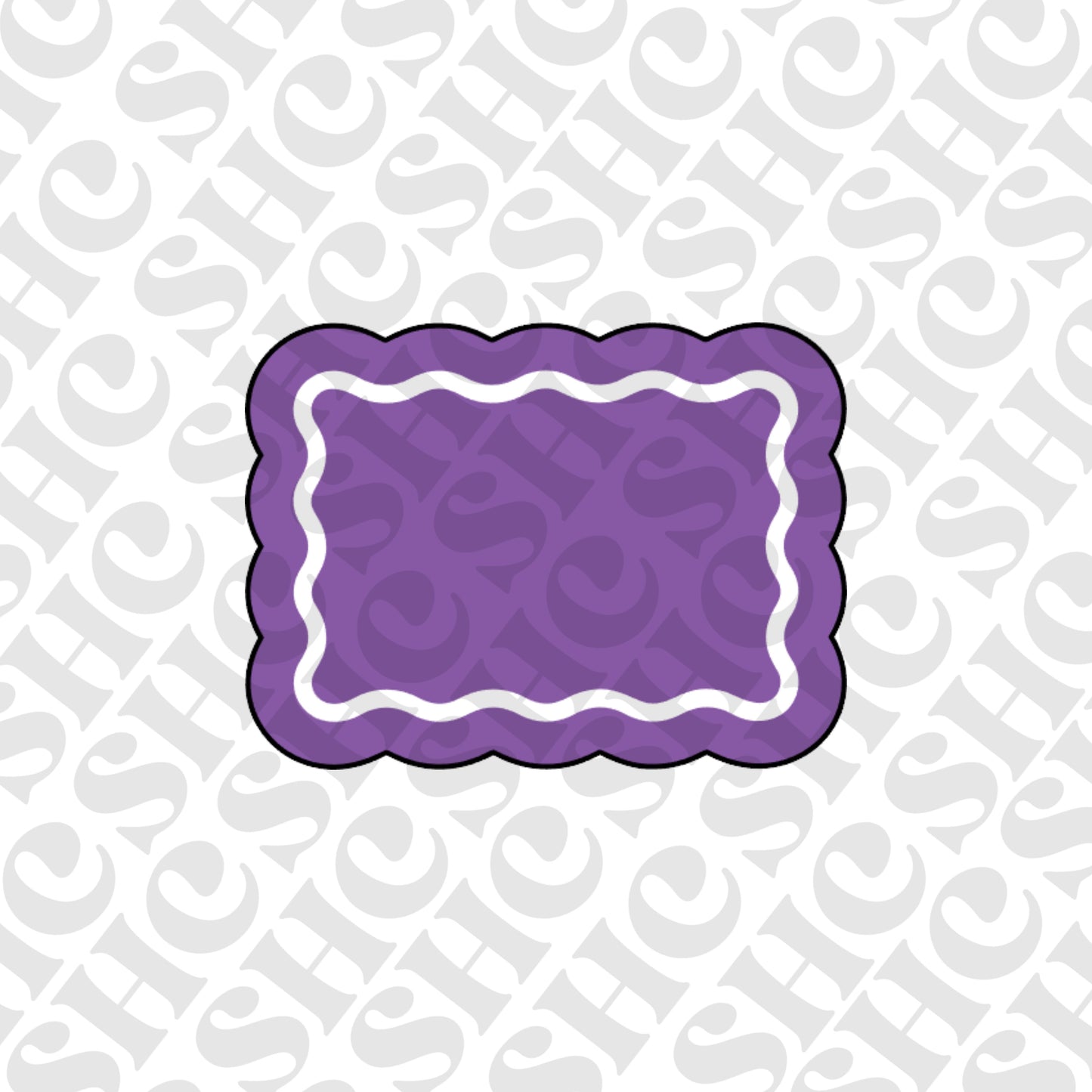 DONE TO ORDER: Wavy Border 2 Cookie Cutter + Fondant Embosser - SHCreations
