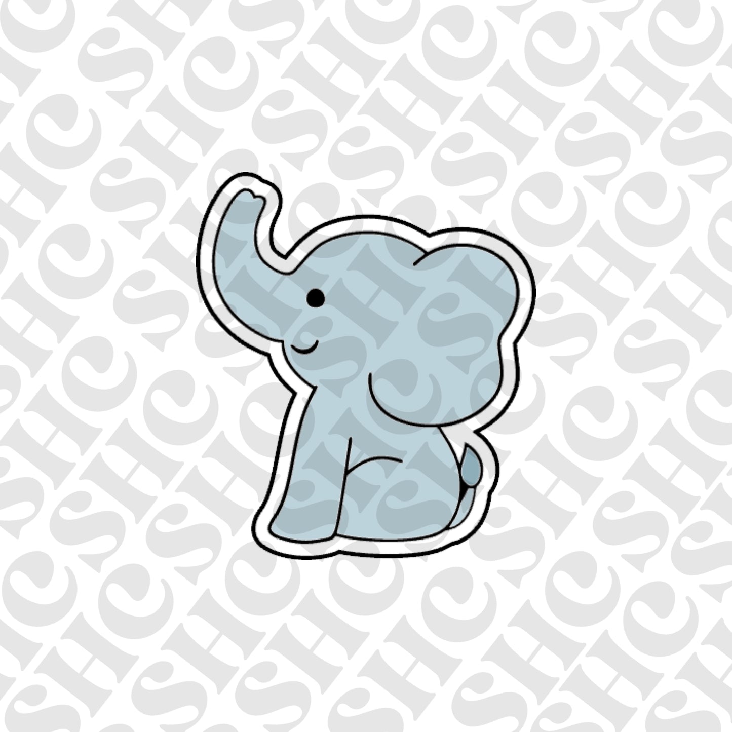 DONE TO ORDER: Elephant Cookie Cutter/Fondant Stamp/Embosser - SHCreations