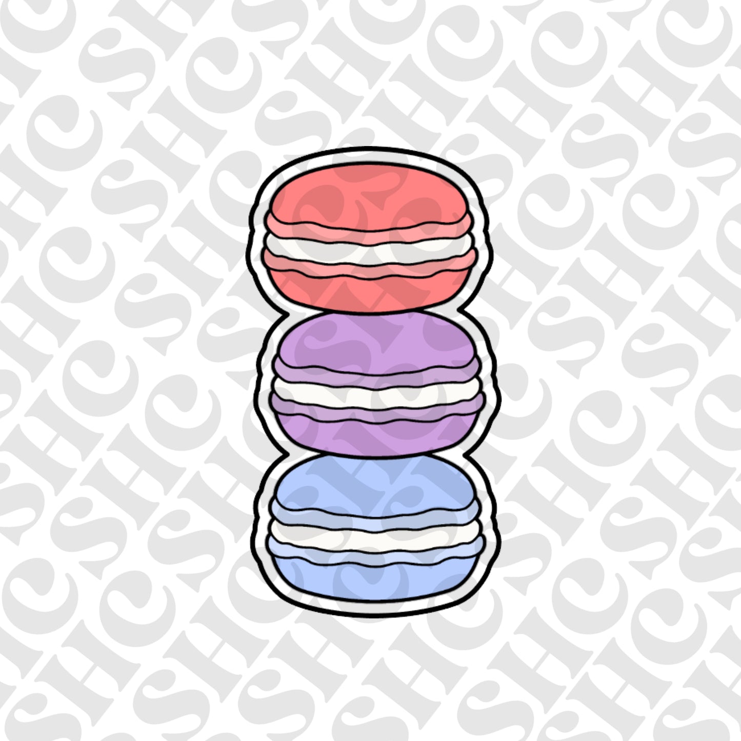 DONE TO ORDER: Macaron Stack Cookie Cutter/Fondant Stamp/Embosser - SHCreations