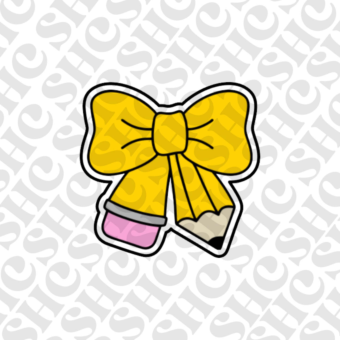 DONE TO ORDER: Pencil Bow Cookie Cutter/Fondant Stamp - SHCreations