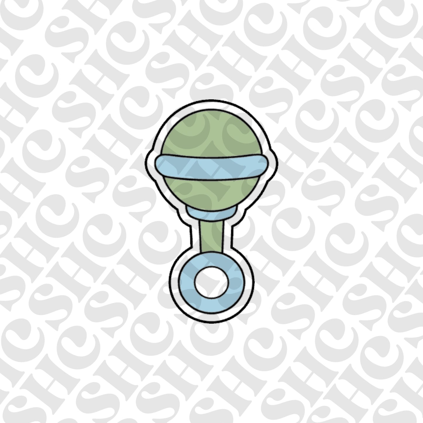 DONE TO ORDER: Rattle Cookie Cutter/Fondant Stamp/Embosser - SHCreations