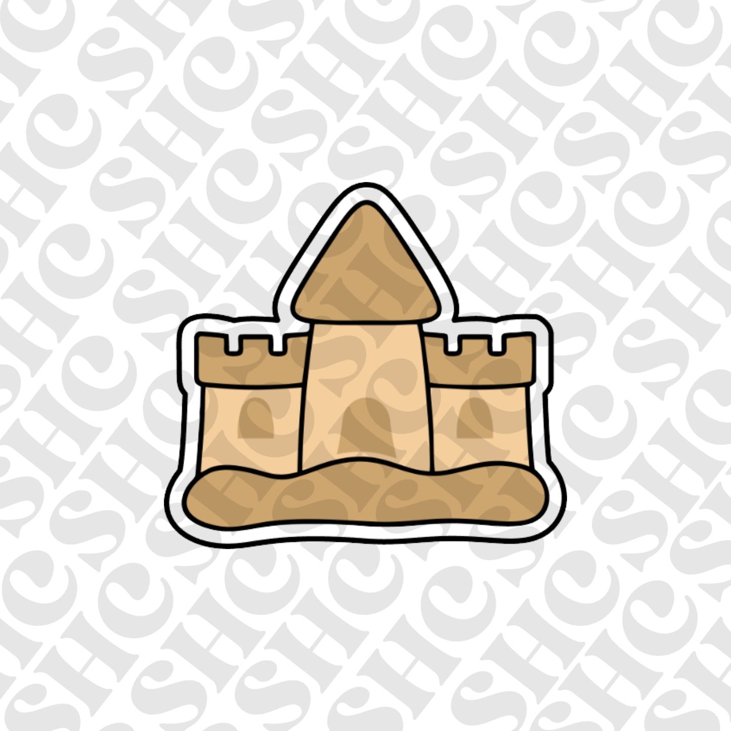 DONE TO ORDER: Sandcastle Cookie Cutter/Fondant Stamp - SHCreations