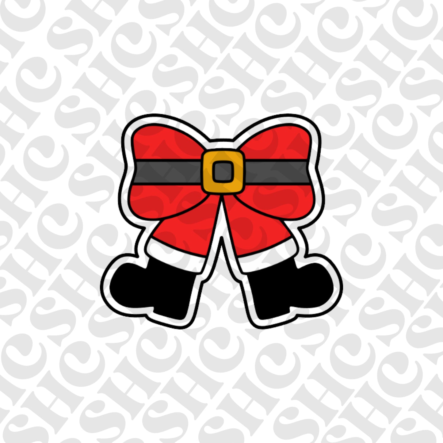DONE TO ORDER: Santa Bow Cookie Cutter/Fondant Stamp - SHCreations