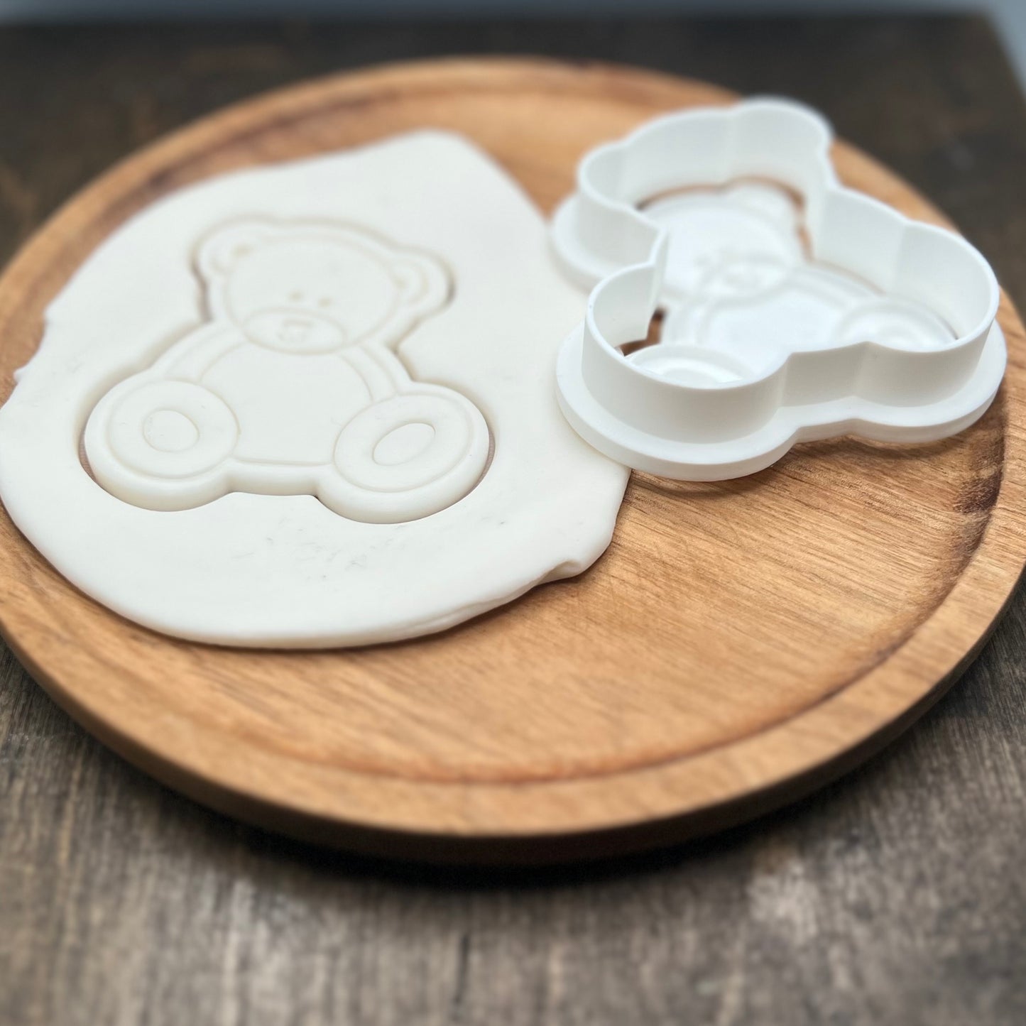 DONE TO ORDER: Sitting Teddy Bear Cookie Cutter/Fondant Stamp - SHCreations