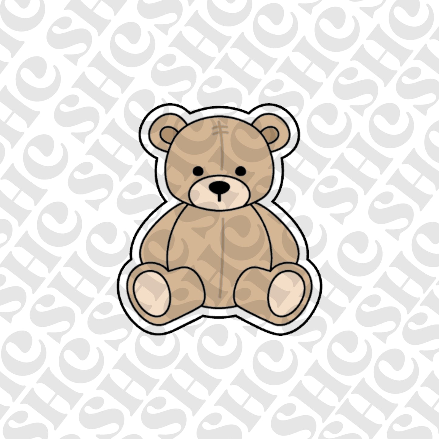 DONE TO ORDER: Sitting Teddy Cookie Cutter/Fondant Stamp/Embosser - SHCreations