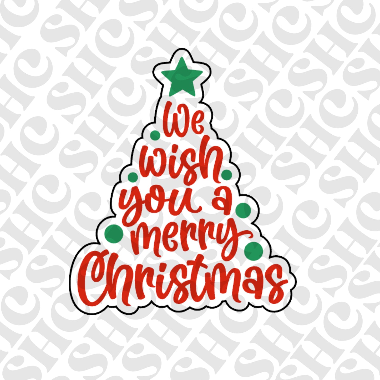 DONE TO ORDER: 'We wish you a Merry Christmas' Cookie Cutter + Fondant Embosser - SHCreations