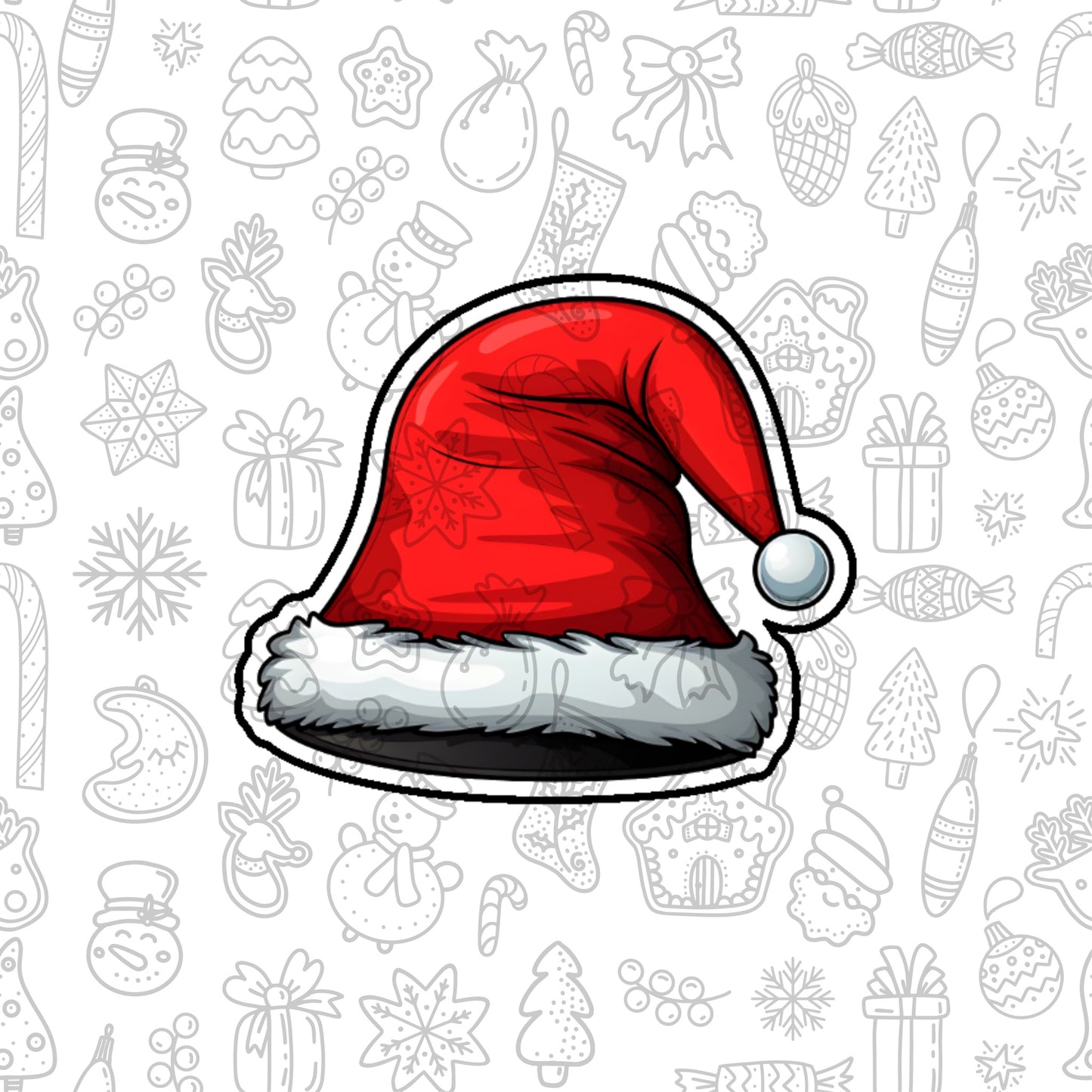 DONE TO ORDER: Santa Hat 2 Cookie Cutter - SHCreations