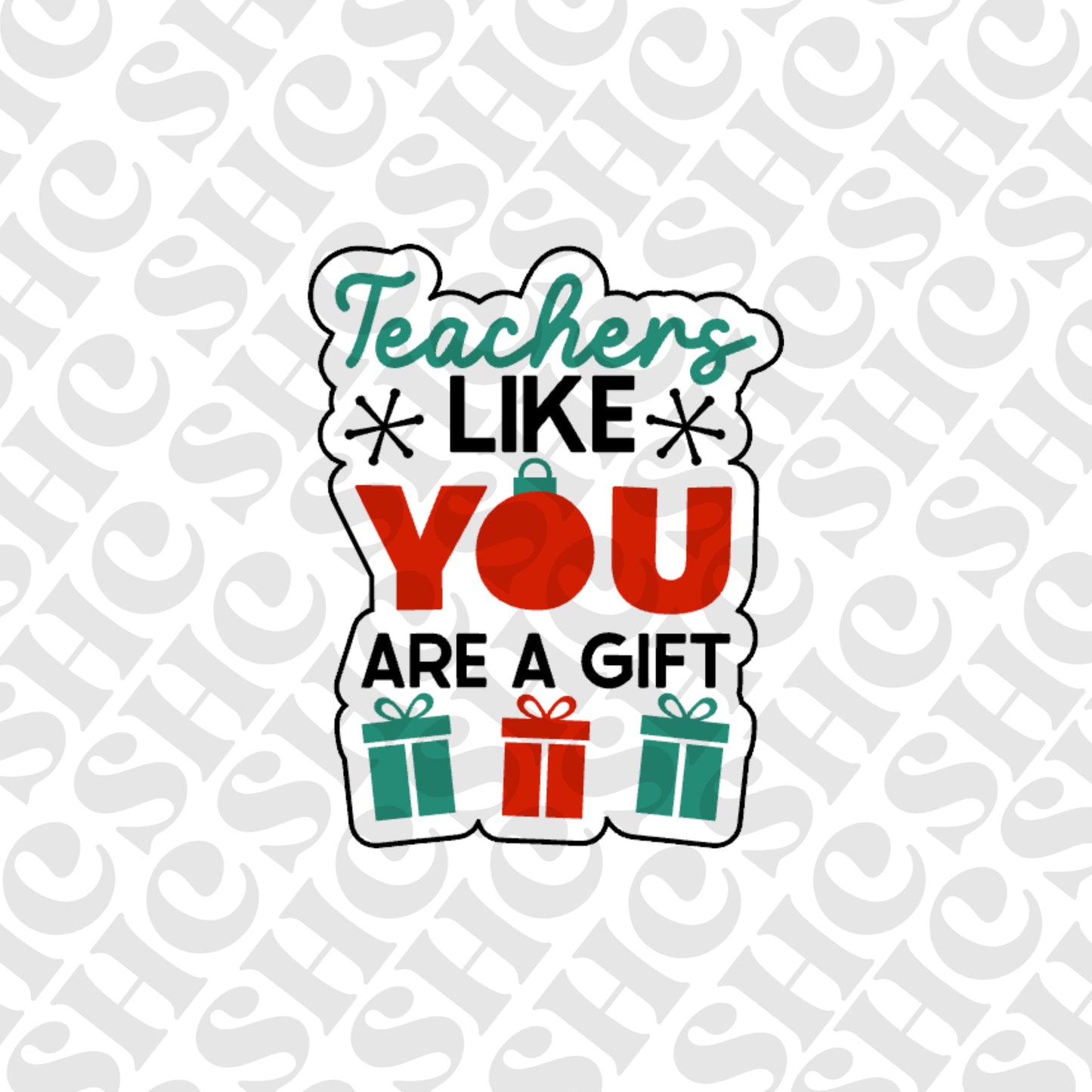 DONE TO ORDER: 'Teachers like you are a gift' Fondant Embosser/ Cookie Cutter - SHCreations