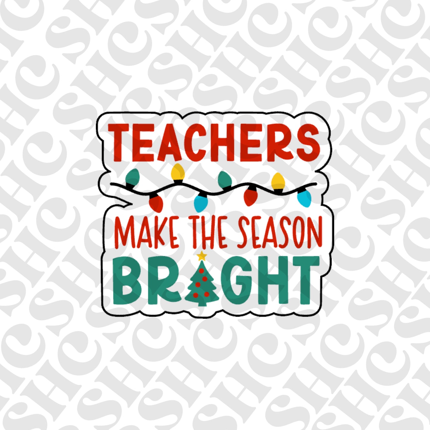 DONE TO ORDER: 'Teachers make the season Bright' Fondant Embosser/ Cookie Cutter - SHCreations