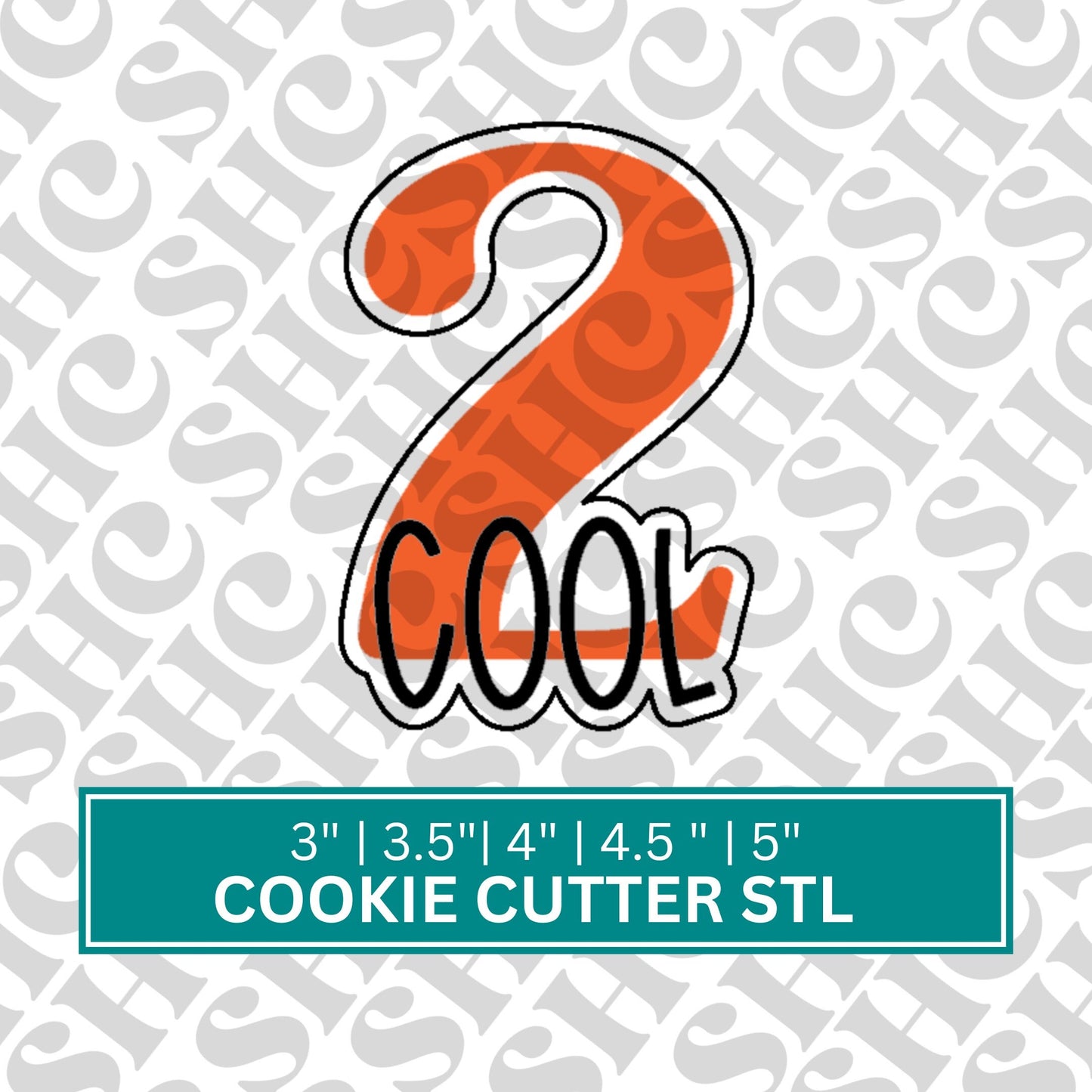 2 Cool STL FILE | Number Cookie Cutter , Number STL File , | Two kool Cookie Cutter | Cool Cookie | 2nd birthday Cookies,