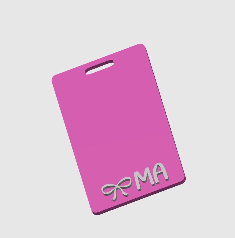3D Bow MA Badge Holder STL, Badge Mate STL, Medical Assistant Badge Holder, Badge reel stl, badge reel Stl, healthcare worker Stl