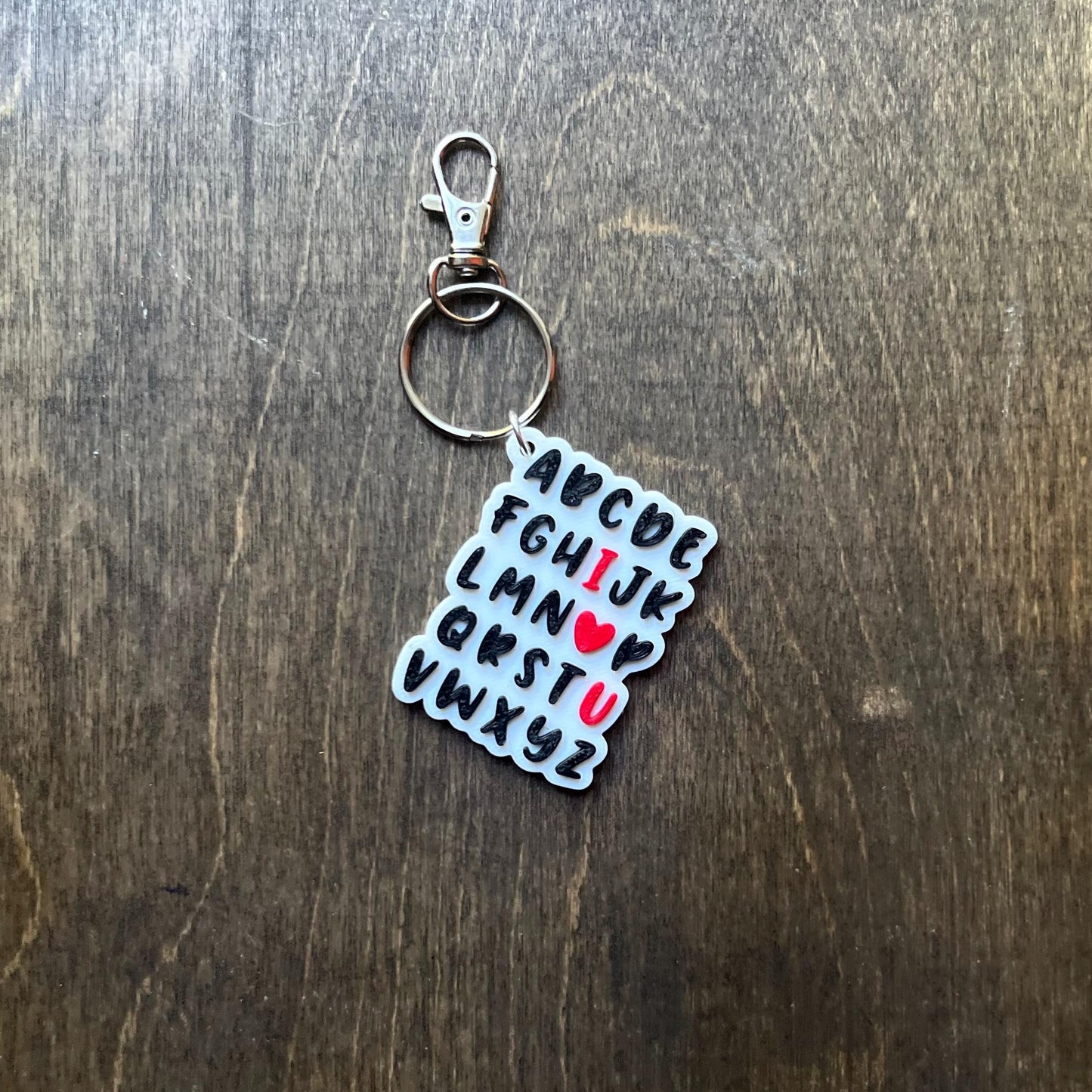 Alphabet "I Love You" Keychain STL File| Gift Design for 3D Printing |Valentine Keychain STL File | Alphabet Keychain Stl | Valentine Gift