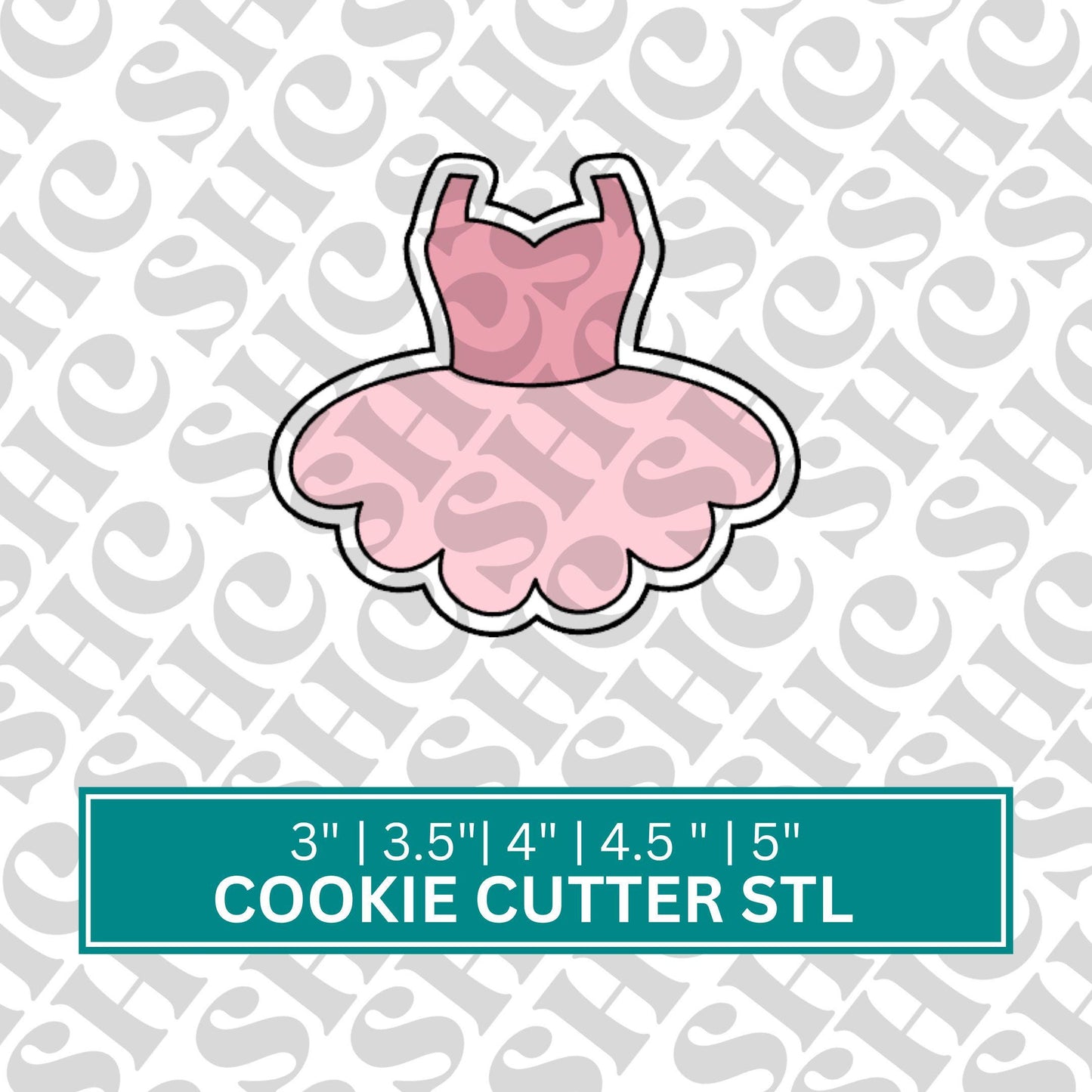 Ballet Dress Cookie Cutter STL| Tutu Cookie Cutter STL| Ballet Theme 3D Cutter | Ballerina Stl | Ballet Stl | Ballerina Dress Cookie Cutter