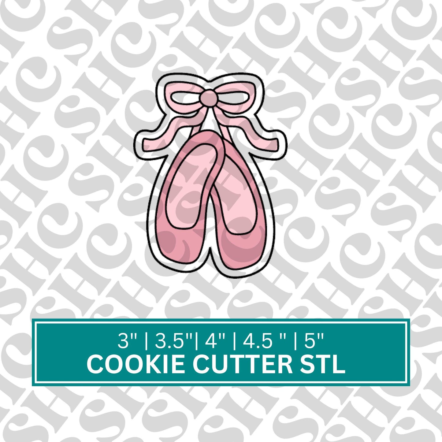 Ballet Shoe Cookie Cutter STL| Ballet Slipper Cookie Cutter STL| Ballet Theme 3D Cutter | Ballerina Stl | Ballet Stl | Dancer Cookie Cutter