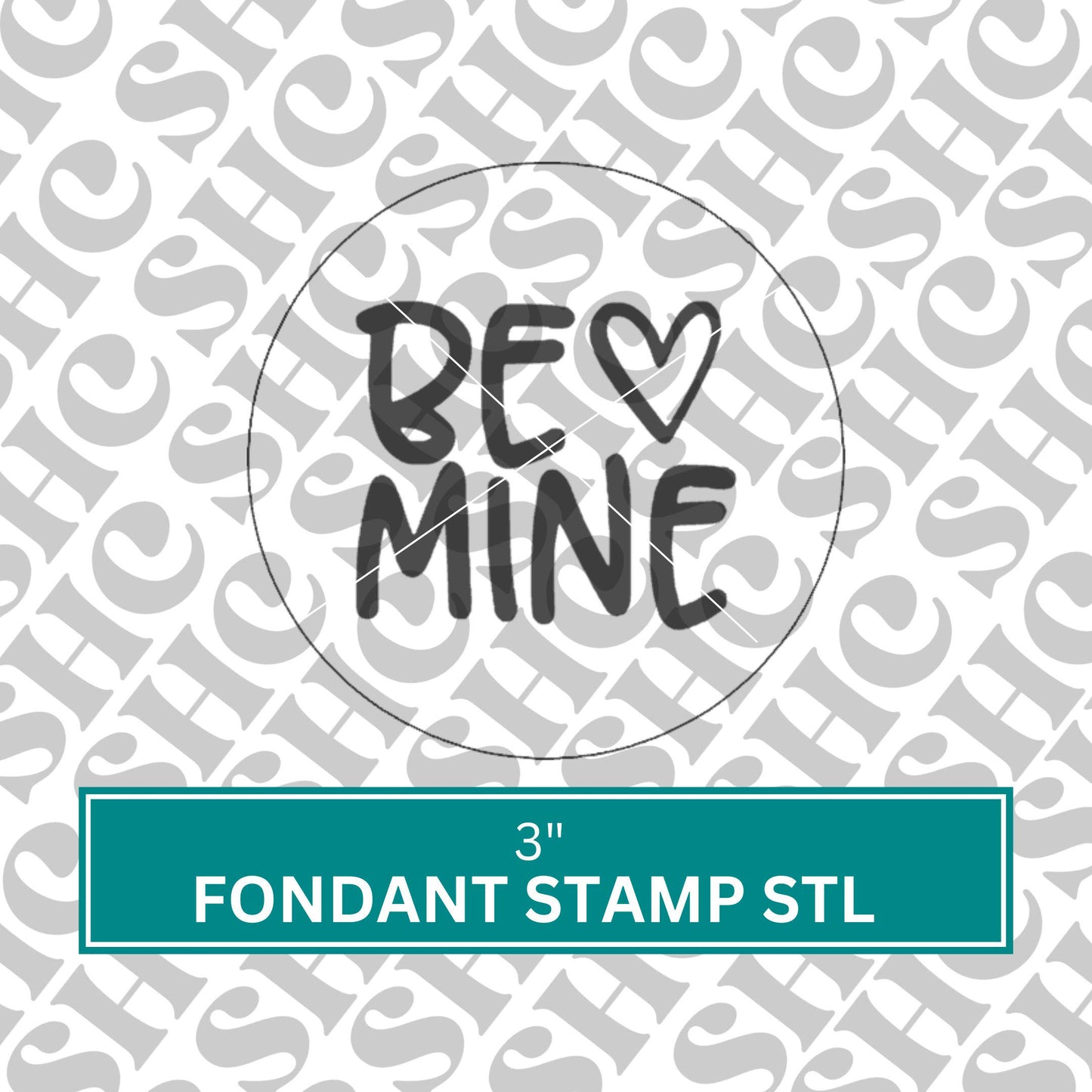BE MINE Fondant Cookie Stamp| Vday Fondant Stamp Stl | Valentine Stamp | 3D Printing | Digital Download | Fondant Stamp STL |