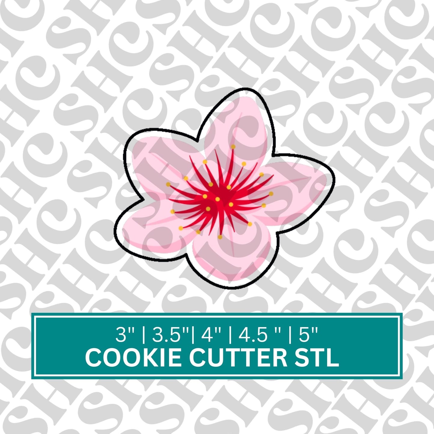 Blossom Cookie Cutter Stl, Lunar New Year Cookie Cutter STL, Cherry Blossom Cookie, Fondant Cookie Cutter, Chinese Cookie, Blossom Cookie