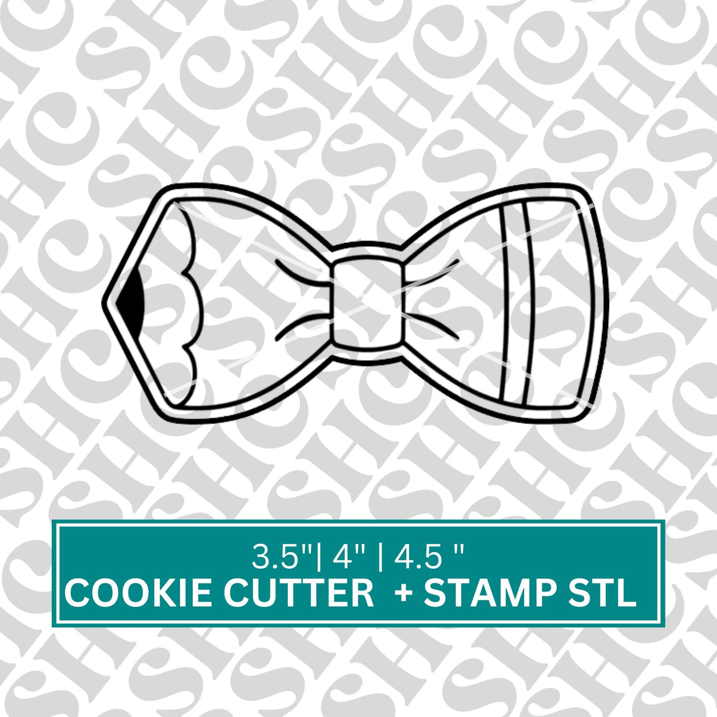 Bow Tie Pencil Cookie Cutter and Fondant Stamp STL | Perfect for Back-to-School and Teacher Appreciation Events | 3D Printable Baking Tools