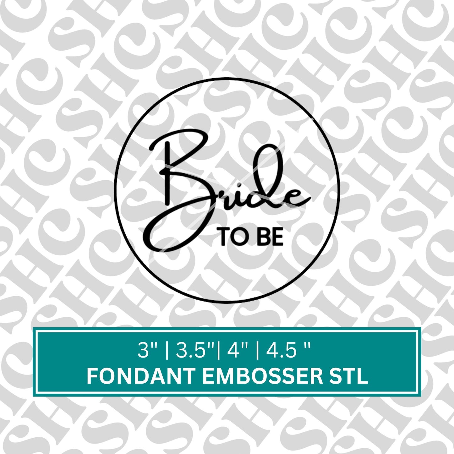 Bride-to-Be Fondant Embosser STL, Bridal Debosser, Bride to Be Stamp, Bride, 2024 Bride STL, Bridal Cookies, Wedding Cookies, Bachelorette