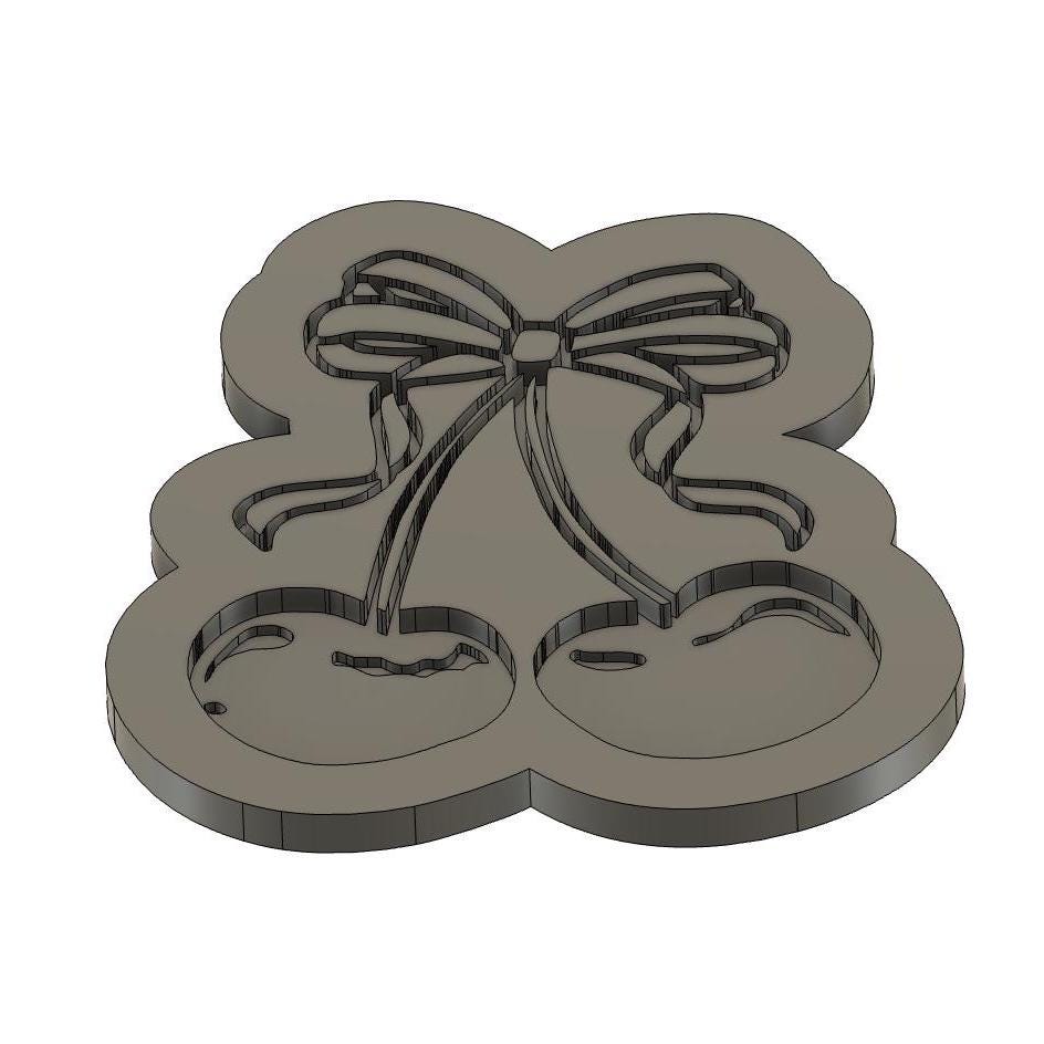 Cherry Embosser & Cookie Cutter | Cherries Embosser | Valentine's Cookies | Valentine Embosser | Valentine Debosser | Vday Cookies