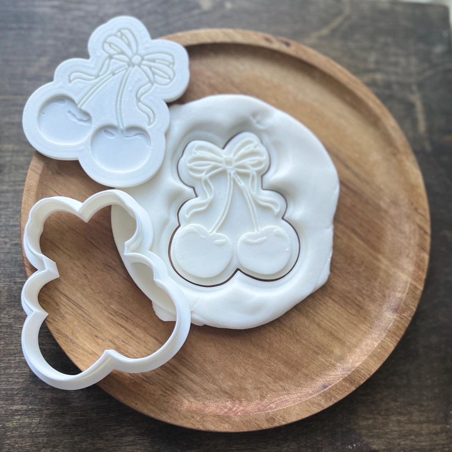 Cherry Embosser & Cookie Cutter | Cherries Embosser | Valentine's Cookies | Valentine Embosser | Valentine Debosser | Vday Cookies