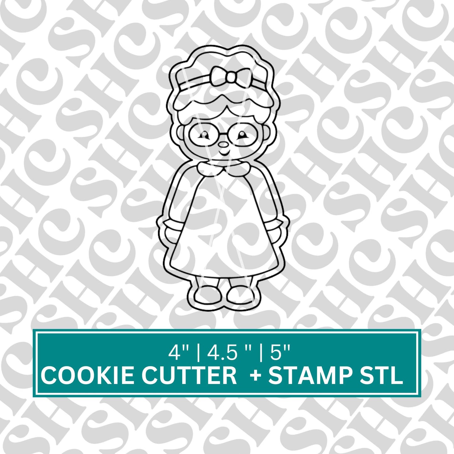 Christmas Jammies Cookie Cutter + Fondant Stamp Set | Holiday Fondant Stamp STL | Christmas Cookie Cutter, Christmas Fondant Stamp
