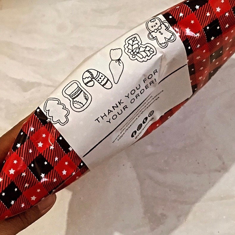 Christmas Thermal Label Template, Thermal Sticker Bundle, holiday Packaging Label, Christmas Packaging Sticker, Holiday Packaging Labels