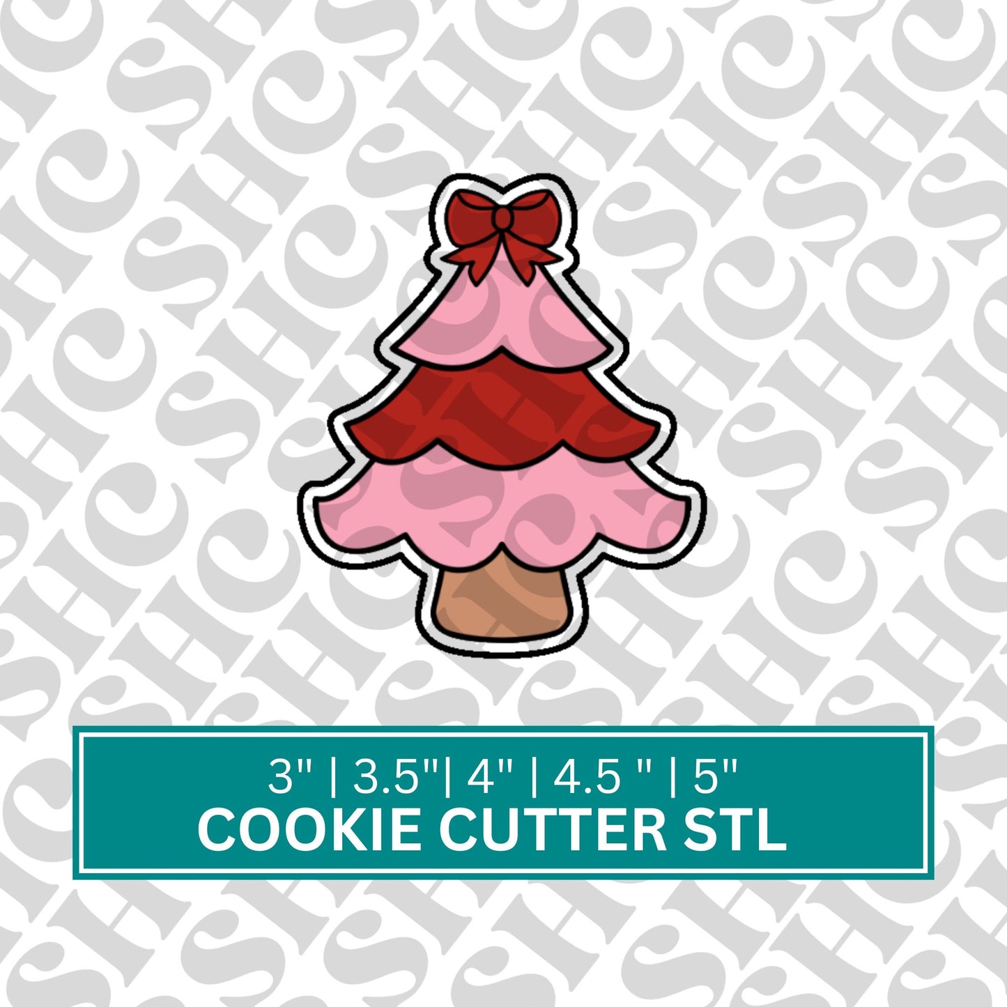 Christmas Tree Cookie Cutter 2 STL, Christmas 3D Printable Baking Tool,Holiday Stl, Xmas Cookie Cutter, Instant Download