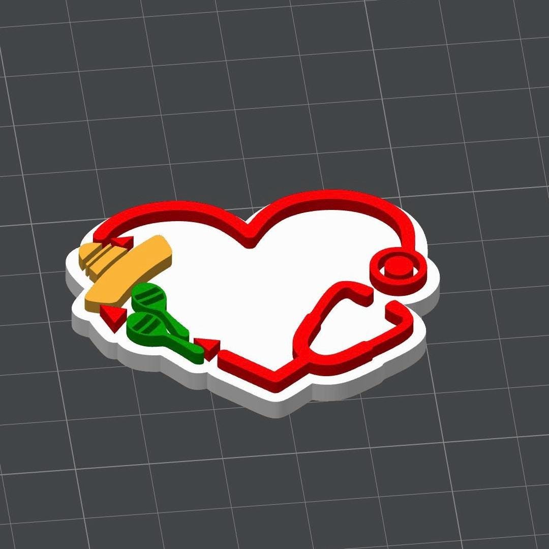 3D Badge Topper STL, Cinco de Mayo Stethoscope Badge Reel Topper STL – 3D Print File for Nurses, Fiesta Medical Badge Accessory