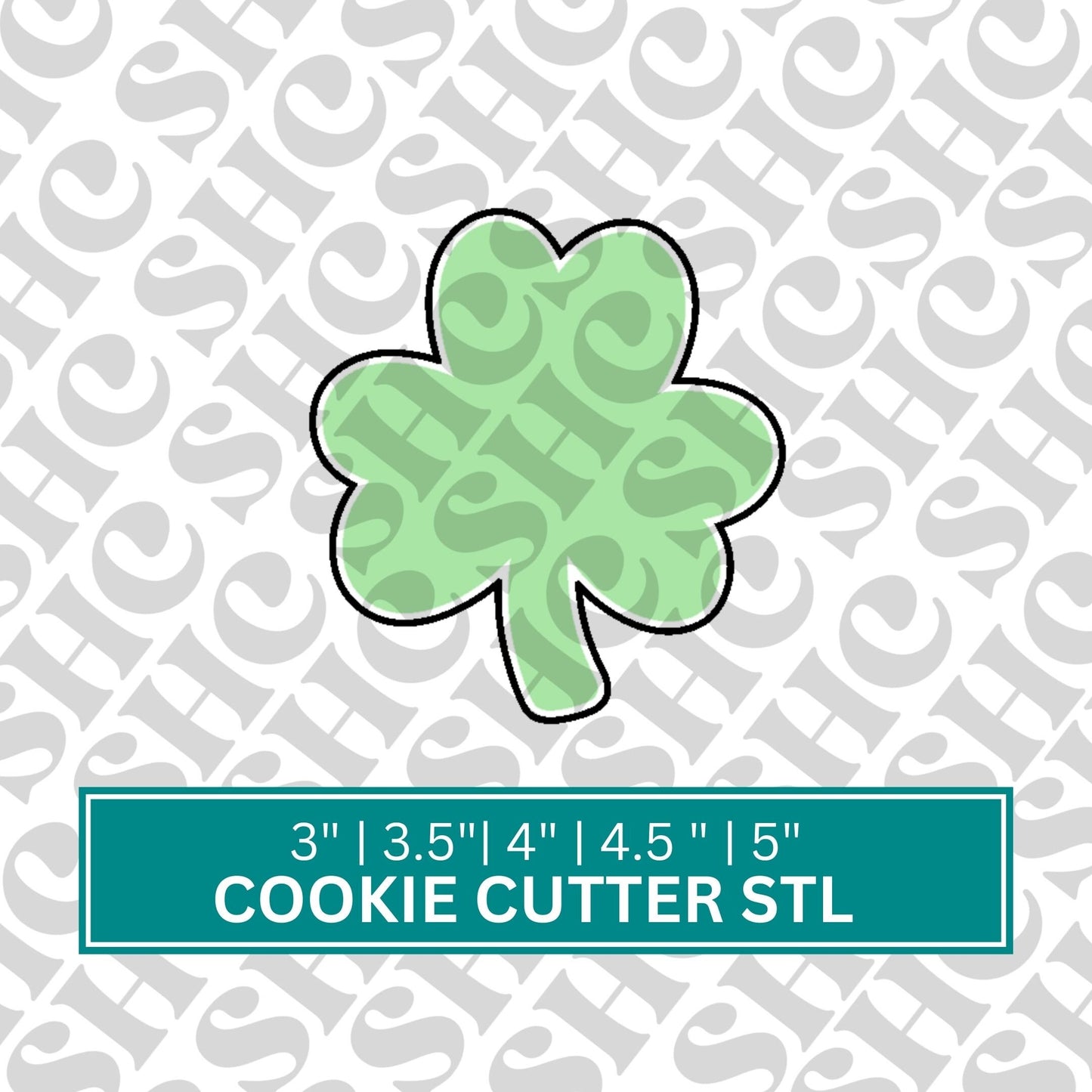 Clover STL | St. Paddy's Day Cookie Cutter STL | Four Leaf Clover Stl File | Saint Paddy's Cookie Cutter | Shamrock Cookie Cutter|
