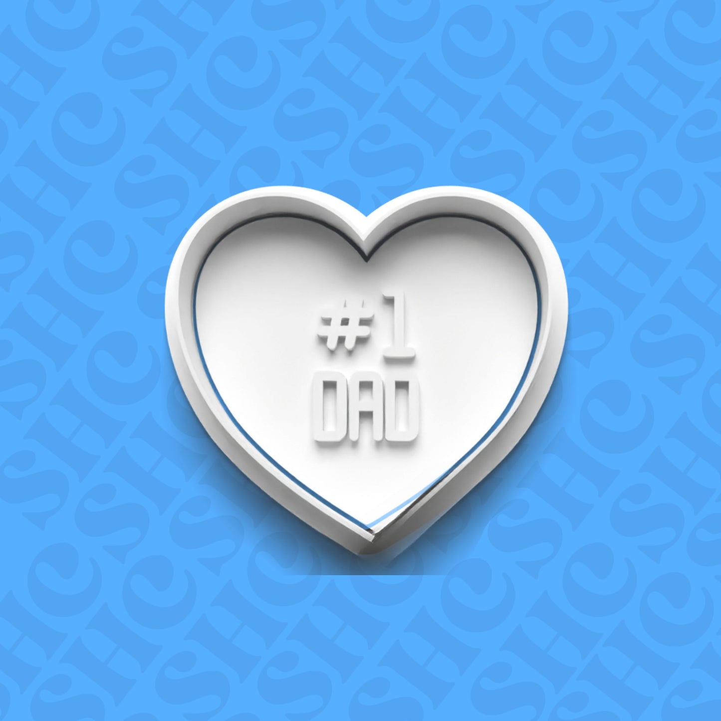 DONE TO ORDER: "#1 DAD" Cookie Cutter + Fondant Stamp Set - SHCreations
