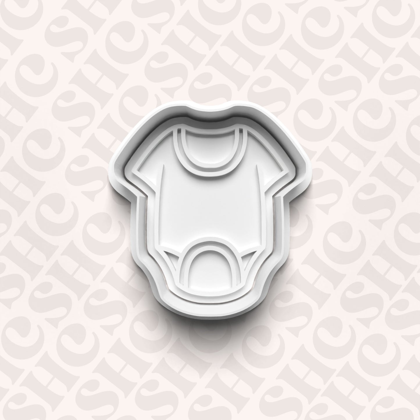 DONE TO ORDER: Baby Onesie Cookie Cutter + Fondant Stamp Set - SHCreations