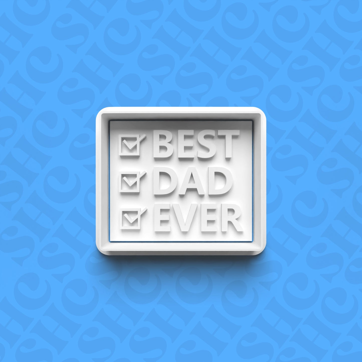 DONE TO ORDER: "Best Dad Ever" Cookie Cutter + Fondant Stamp Set 2 - SHCreations
