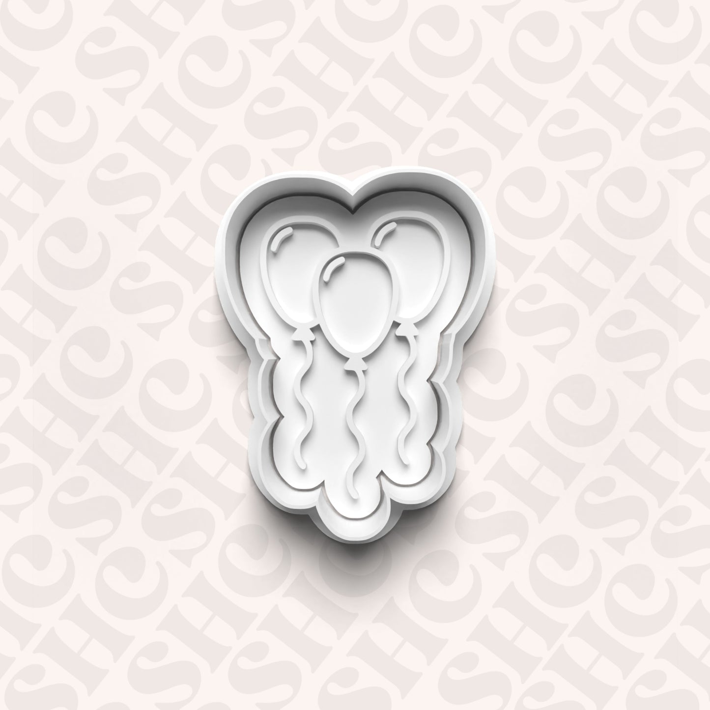 DONE TO ORDER: Birthday Balloon Cookie Cutter + Fondant Stamp Set - SHCreations