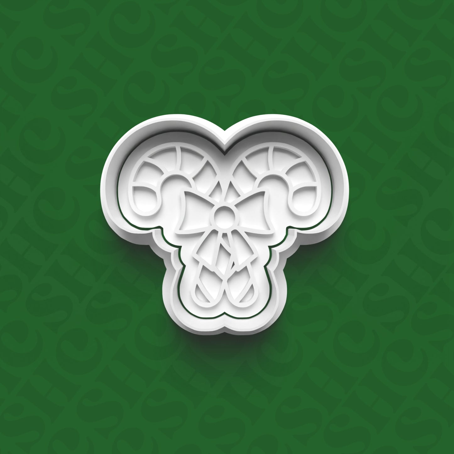 DONE TO ORDER: Candy Canes Cookie Cutter + Fondant Stamp Set - SHCreations