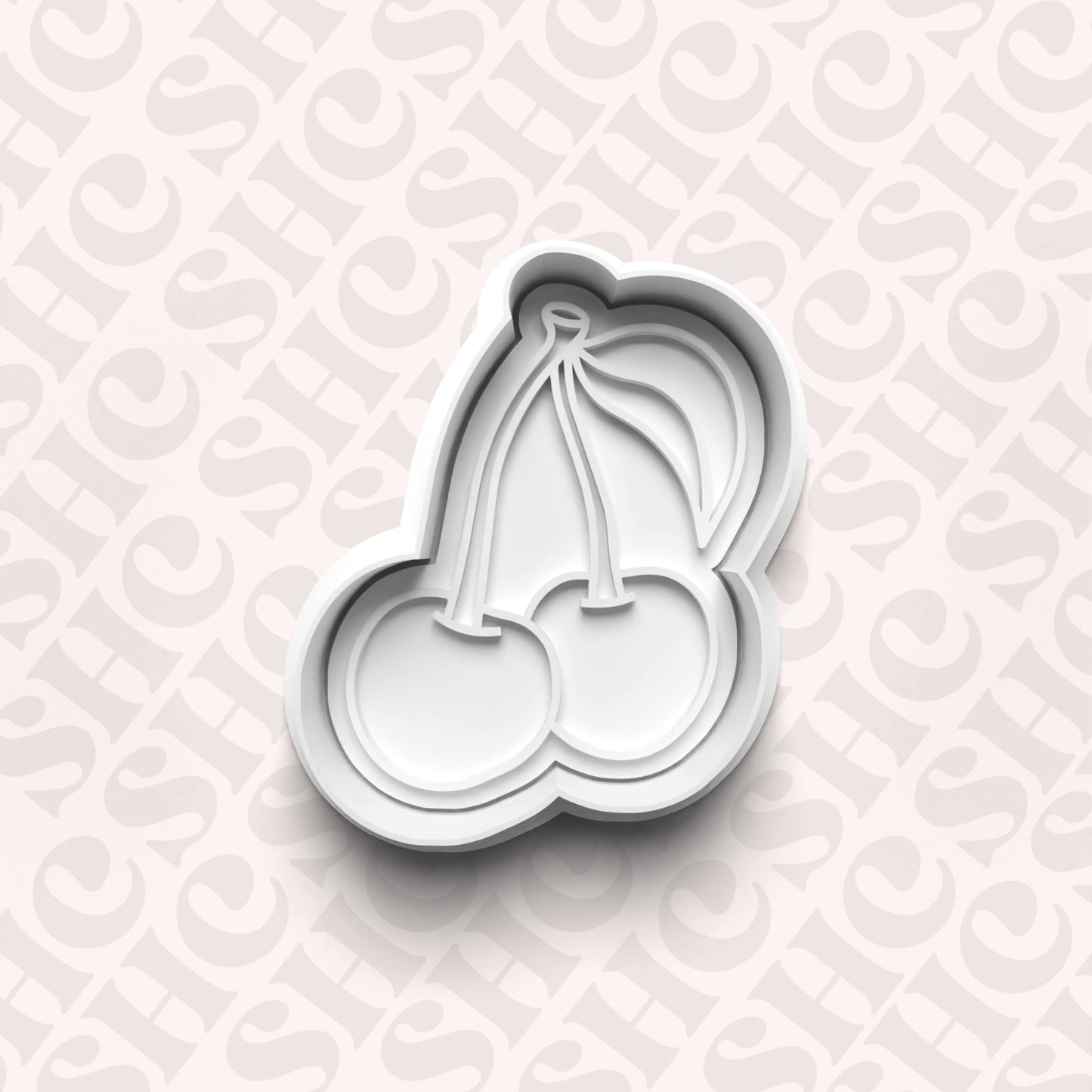 DONE TO ORDER: Cherry Cookie Cutter + Fondant Stamp Set - SHCreations