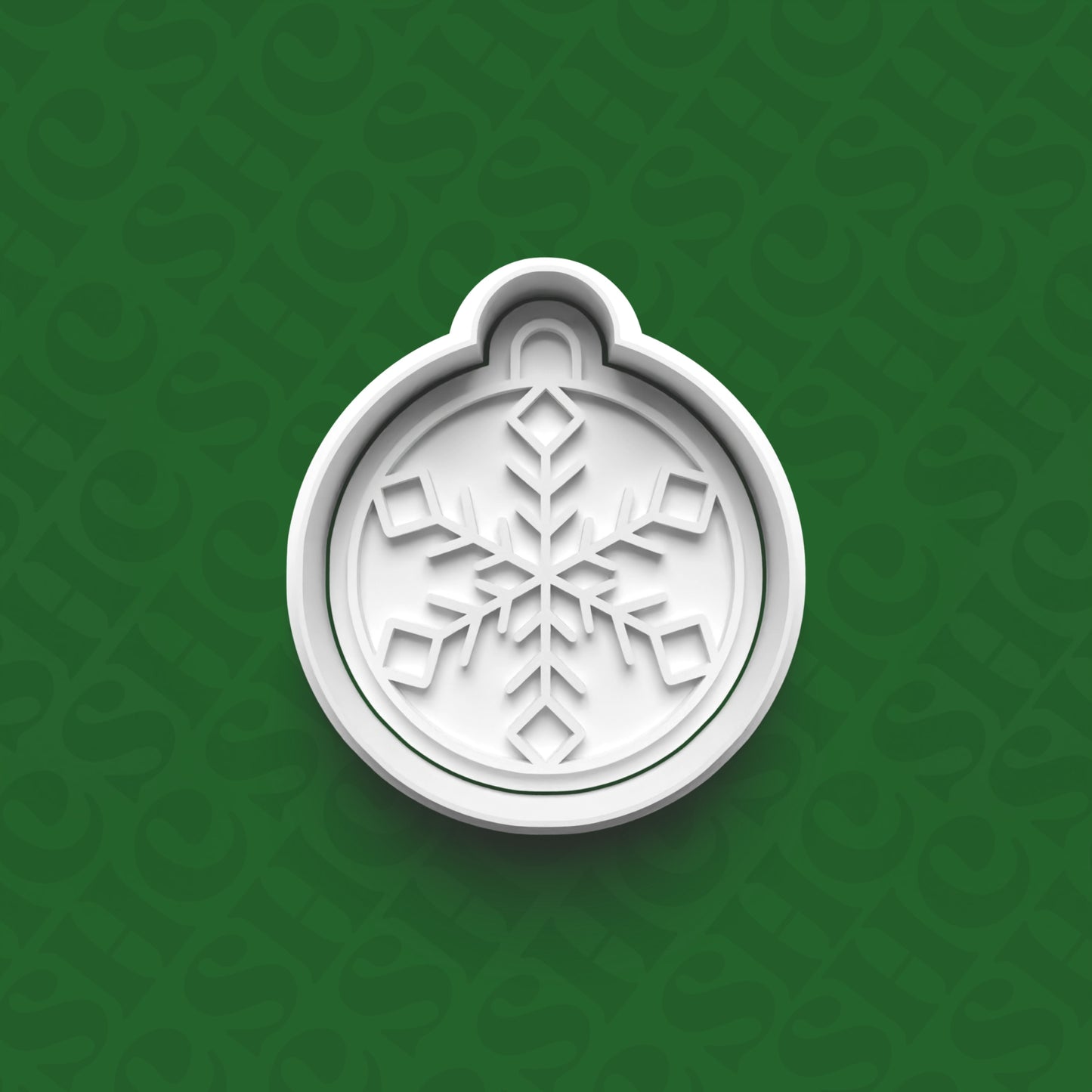 DONE TO ORDER: Christmas Bauble Cookie Cutter + Fondant Stamp Set 3 - SHCreations