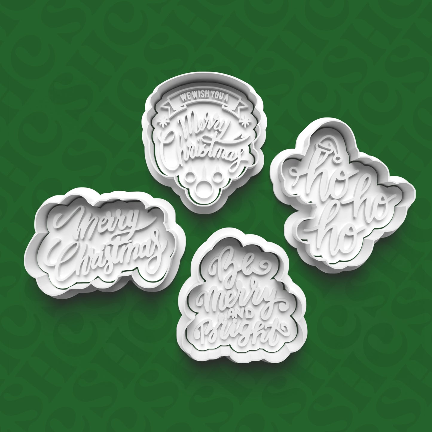 DONE TO ORDER: Christmas Cookie Cutter + Fondant Stamp Bundle 6 - SHCreations