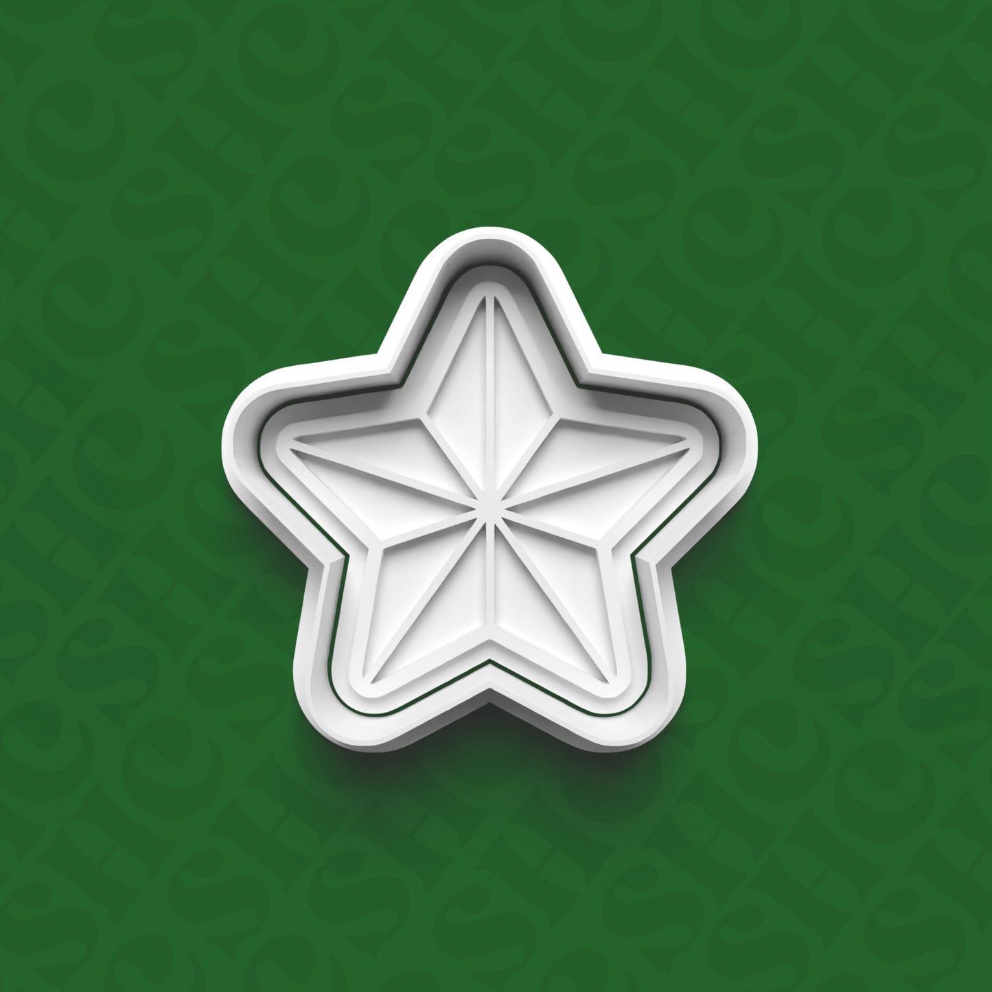 DONE TO ORDER: Christmas Star Cookie Cutter + Fondant Stamp Set - SHCreations