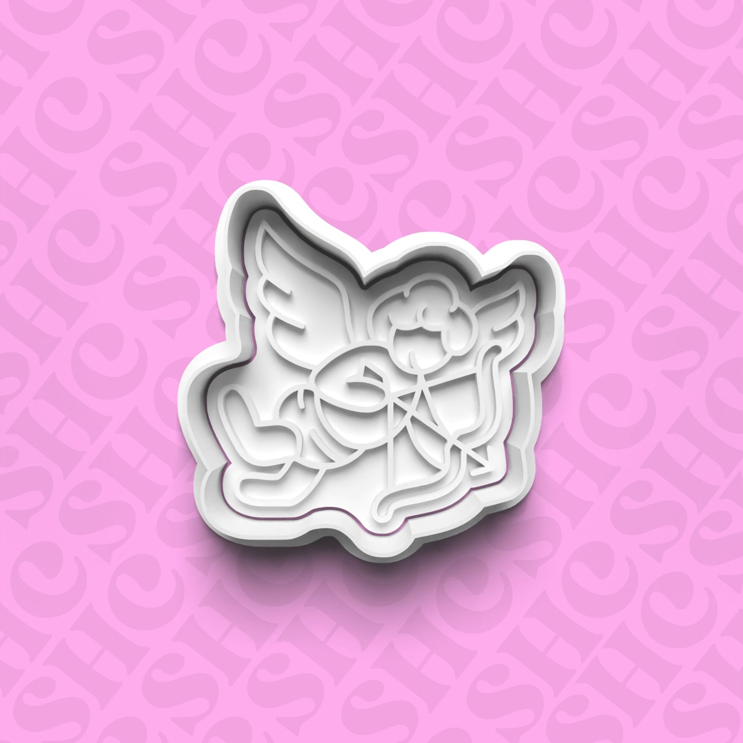 DONE TO ORDER: Cupid Cookie Cutter + Fondant Stamp Set - SHCreations