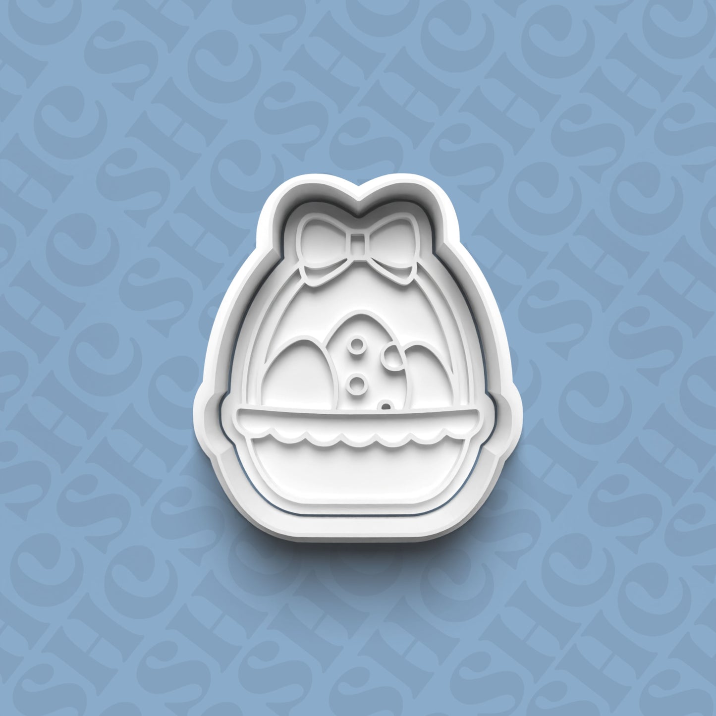 DONE TO ORDER: Easter Basket Cookie Cutter + Fondant Stamp Set 2 - SHCreations