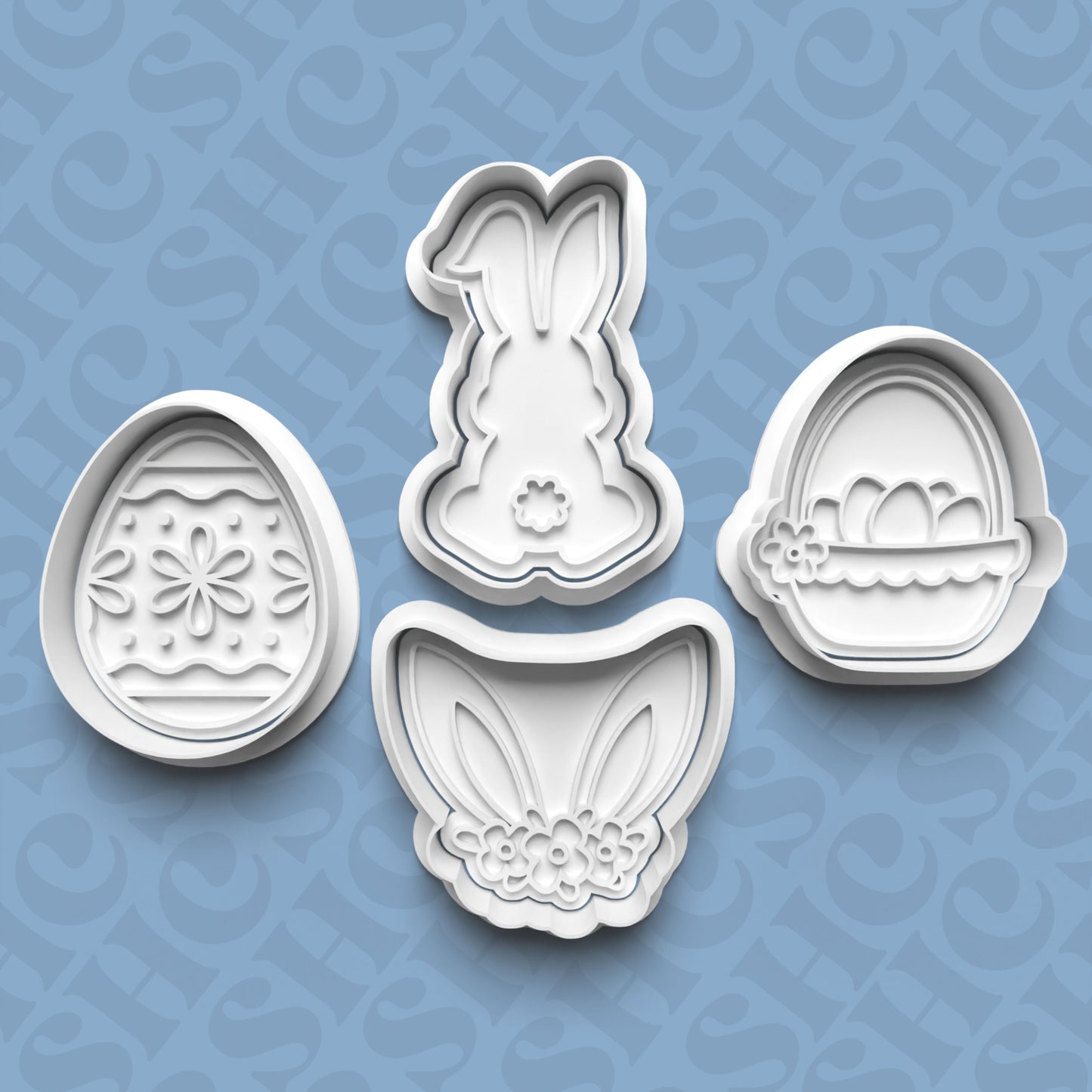 DONE TO ORDER: Easter Cookie Cutter + Fondant Stamp Bundle 3 - SHCreations