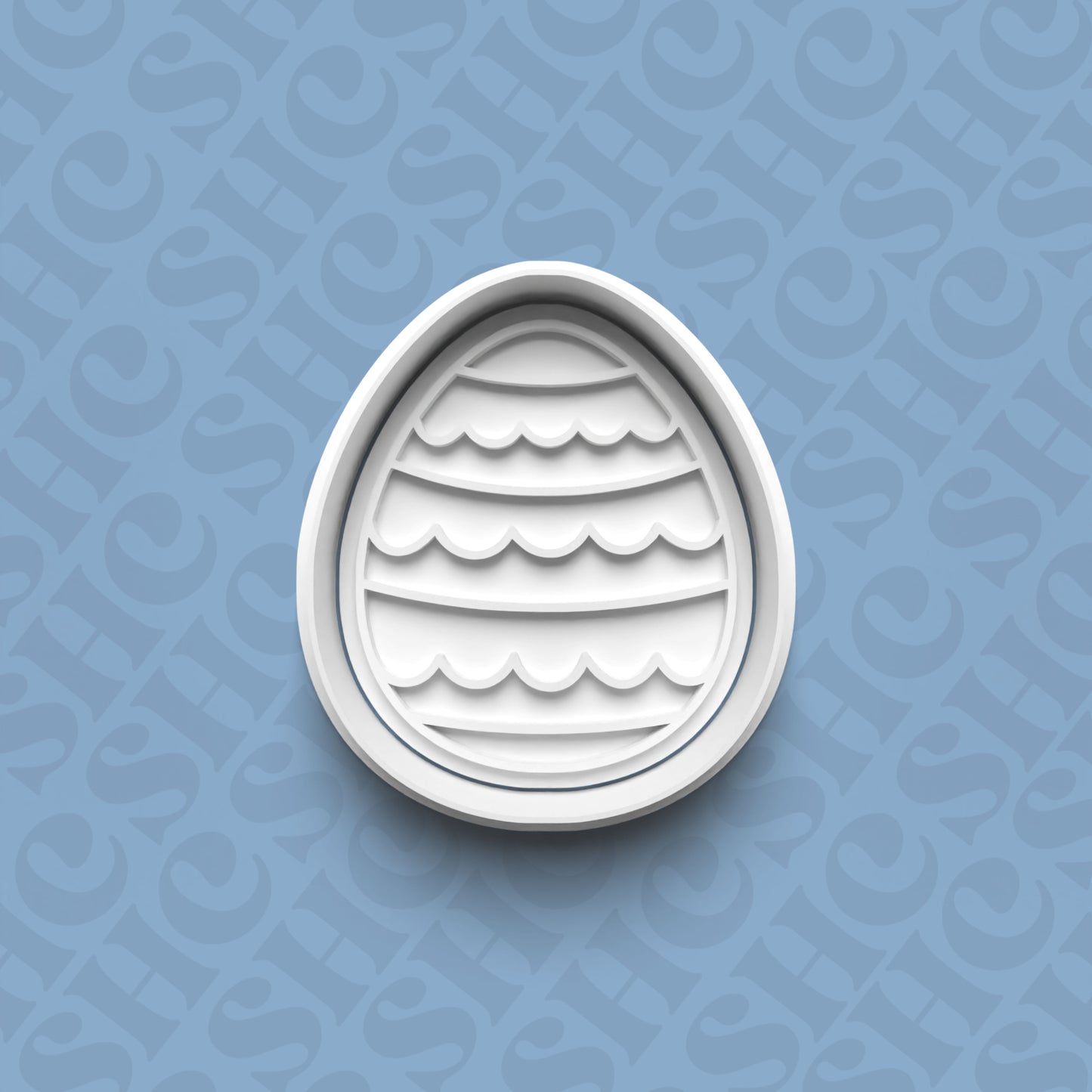 DONE TO ORDER: Easter Egg Cookie Cutter + Fondant Stamp Set 1 - SHCreations